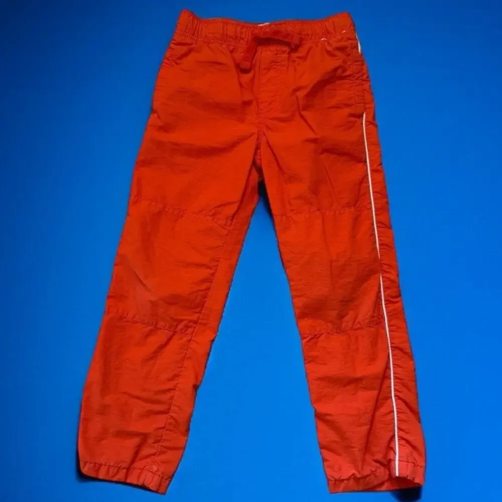 Gymboree Boys Pants‎ Sz 6 Hop n Roll The Gymster Athletic Orange Lined